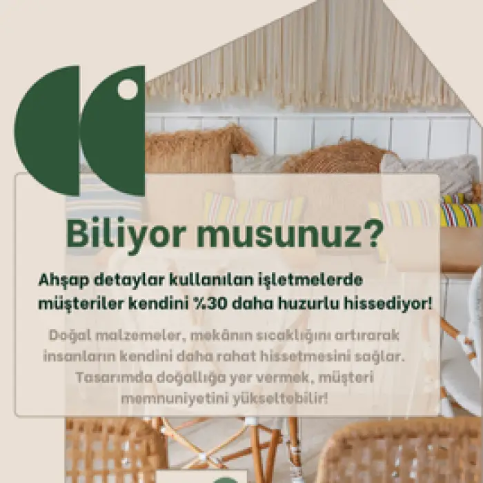 Ahşap detaylarla tasarlanmış iç mekânlar, müşteri konforunu ve mekân sıcaklığını artırır. Zenart Mimarlık tarafından hazırlanan doğal malzeme odaklı tasarım önerisi.