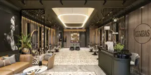 Zenart Mimarlık tarafından tasarlanan modern kuaför salonu iç mimarlık render çalışması